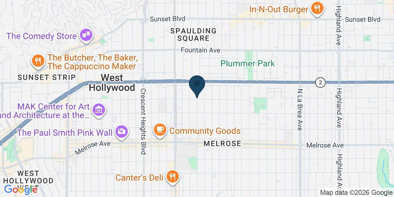 Map showing Central LA, Los Angeles County, CA