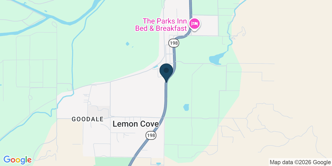 Map showing Lemon Cove, Tulare County, CA