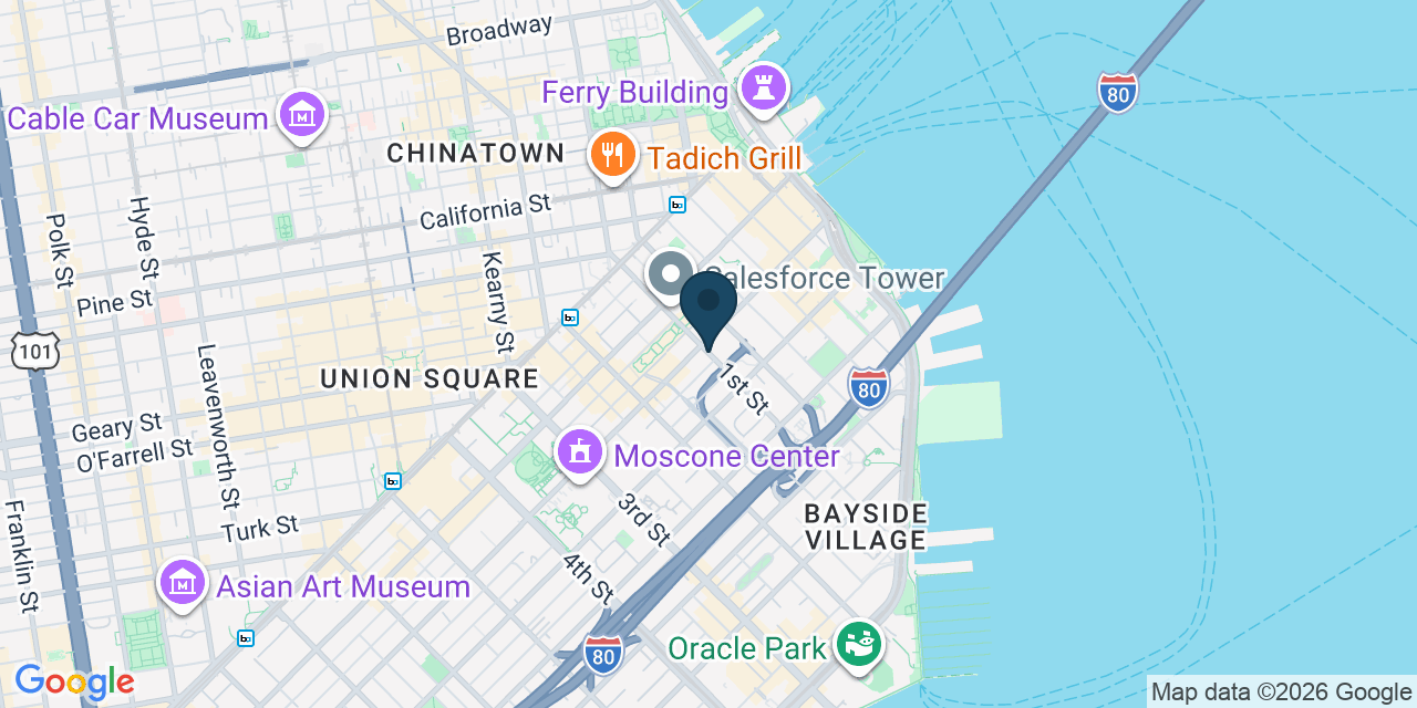 Map showing San Francisco, San Francisco County, CA