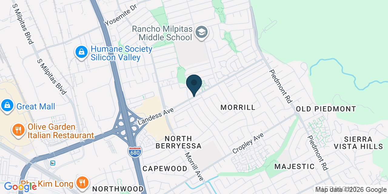 Map showing Santa Clara County, CA