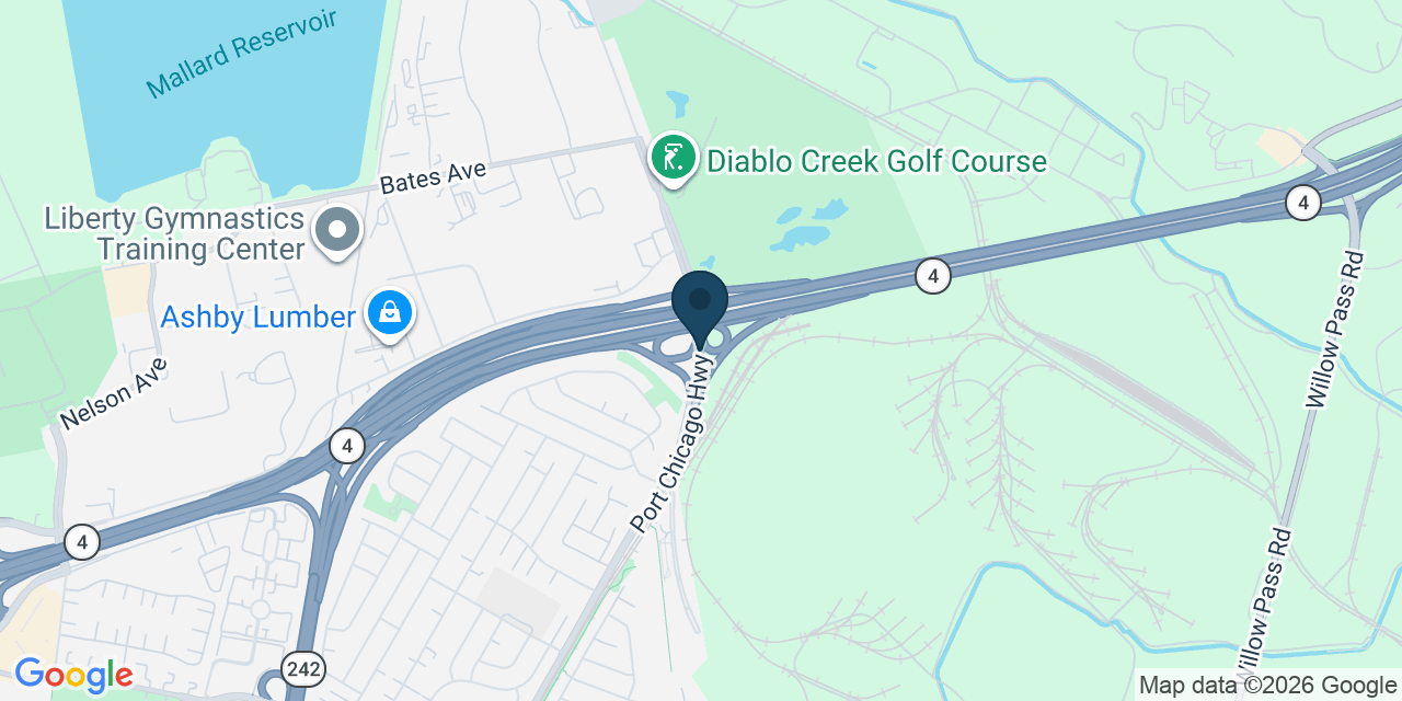 Map showing Contra Costa County, CA