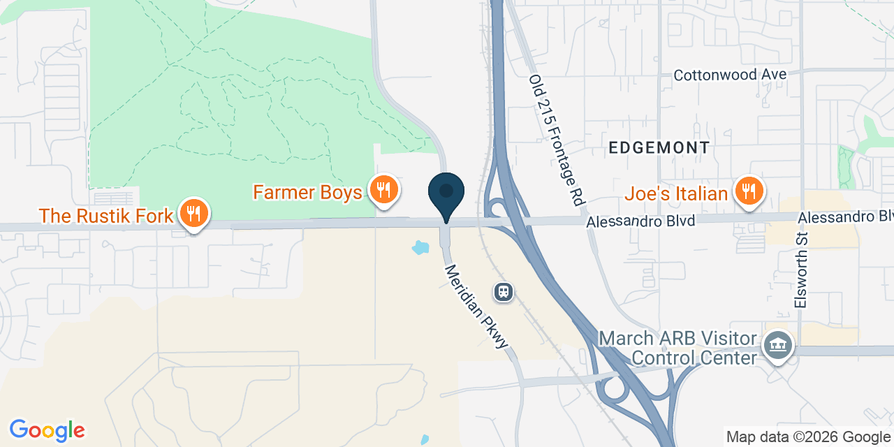 Map showing March Air Reserve Base, Riverside County, CA