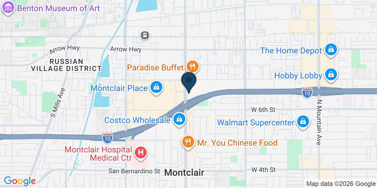 Map showing Montclair, San Bernardino County, CA