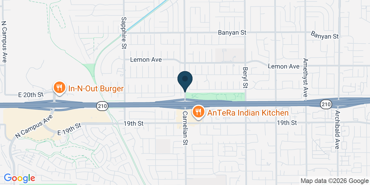 Map showing Rancho Cucamonga, San Bernardino County, CA