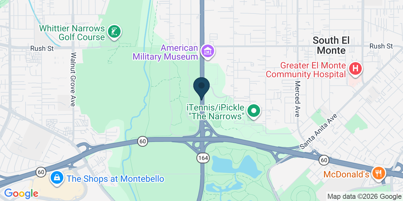 Map showing Los Angeles County, CA