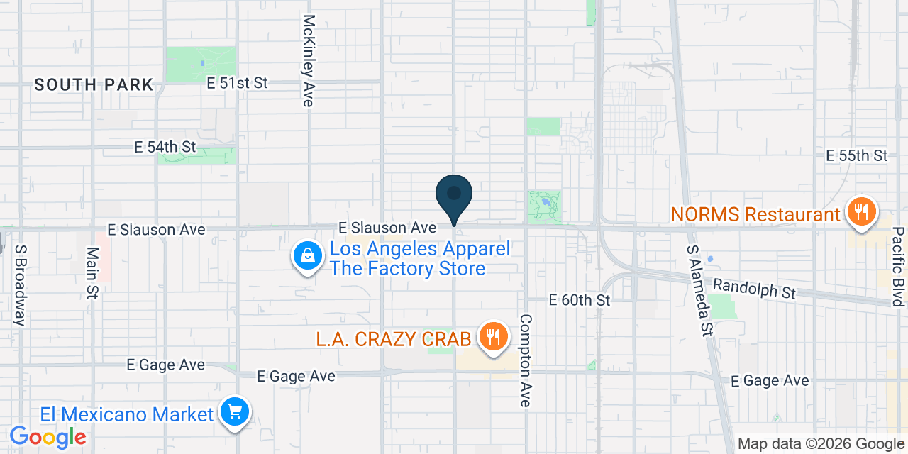 Map showing Florence-Graham, Los Angeles County, CA