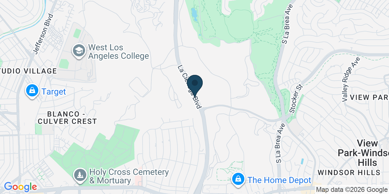 Map showing Los Angeles County, CA