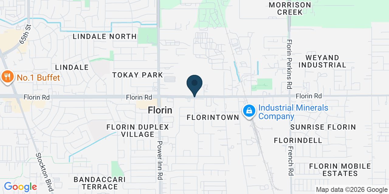 Map showing Florin, Sacramento County, CA