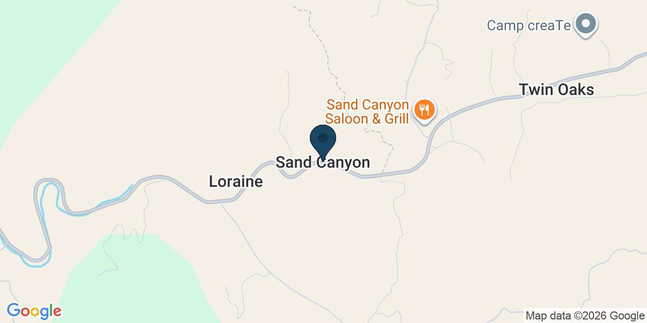 Map showing Sand Canyon, Kern County, CA