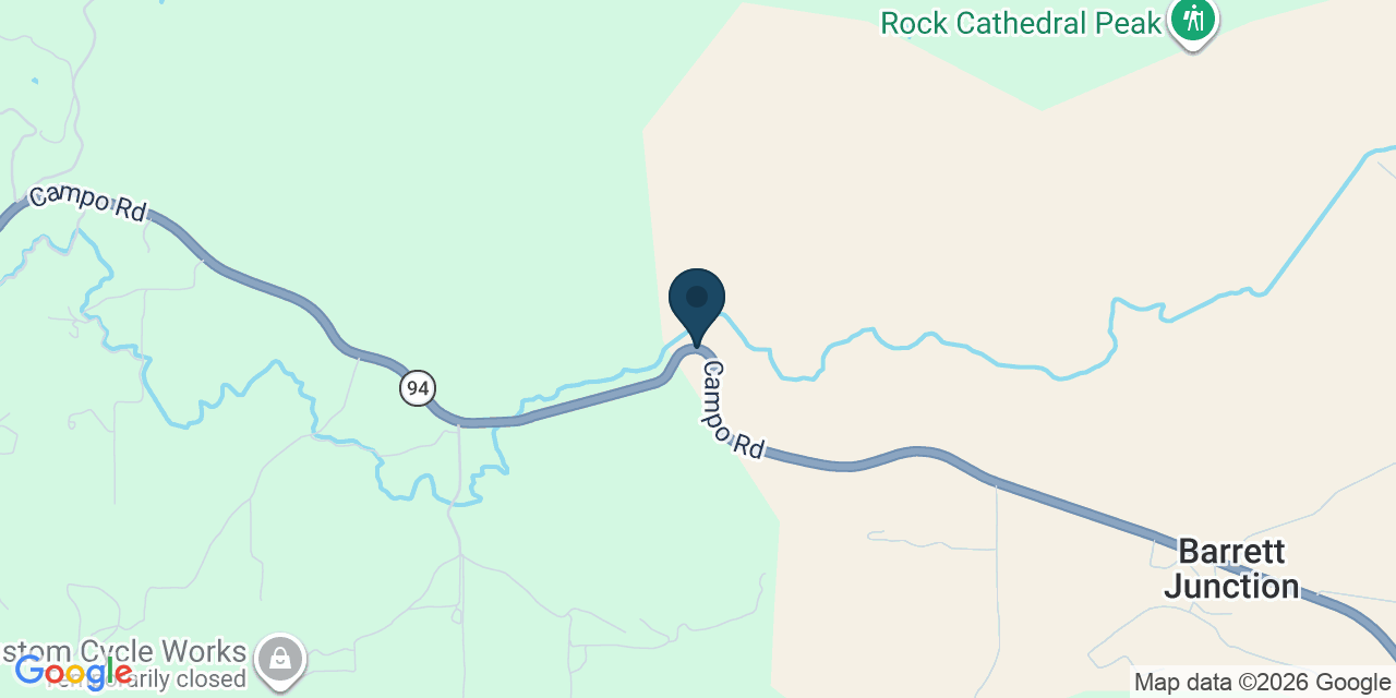 Map showing San Diego County, CA