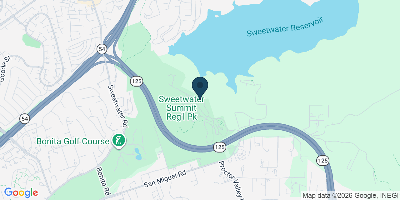 Map showing Bonita, San Diego County, CA