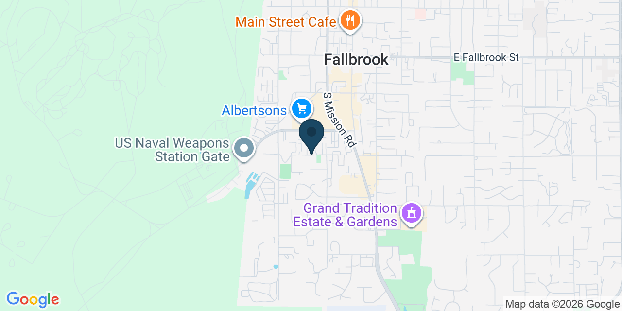 Map showing Fallbrook, San Diego County, CA