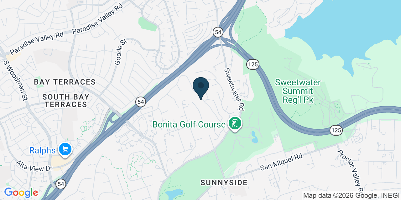 Map showing Bonita, San Diego County, CA