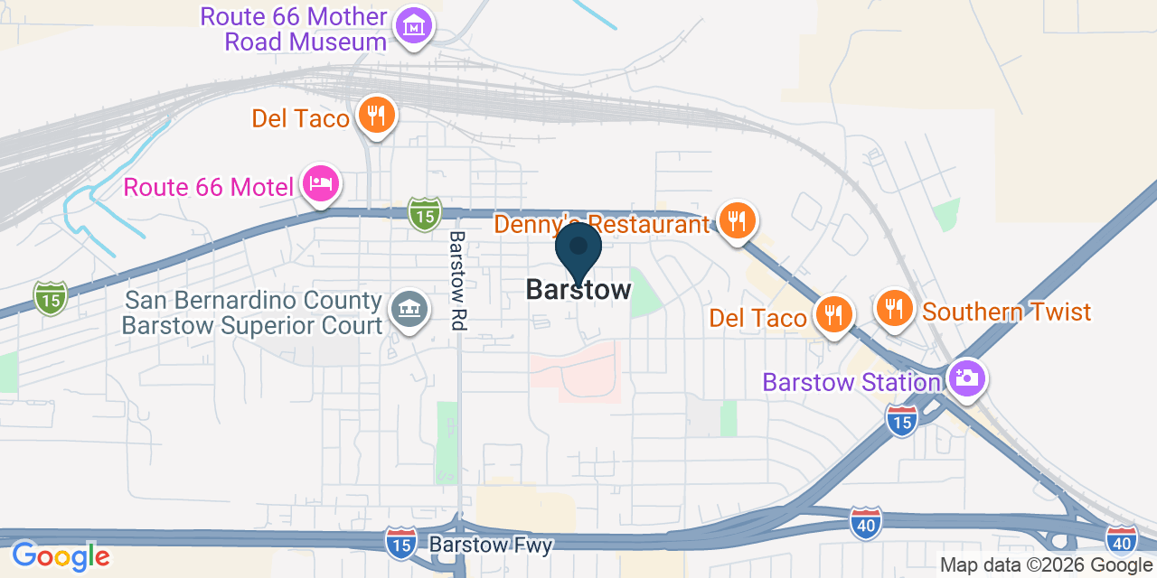 Map showing Barstow, San Bernardino County, CA