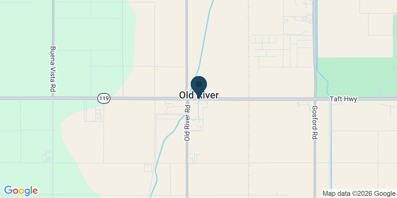 Map showing Old River, Kern County, CA