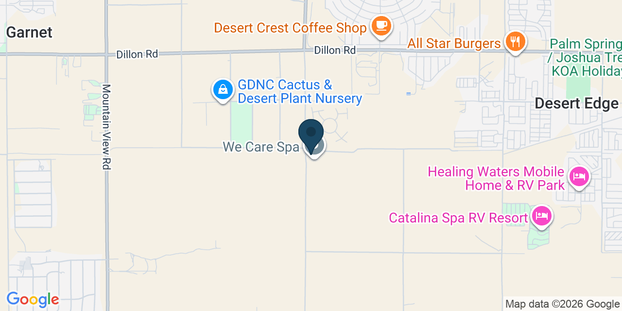 Map showing Desert Hot Springs, Riverside County, CA