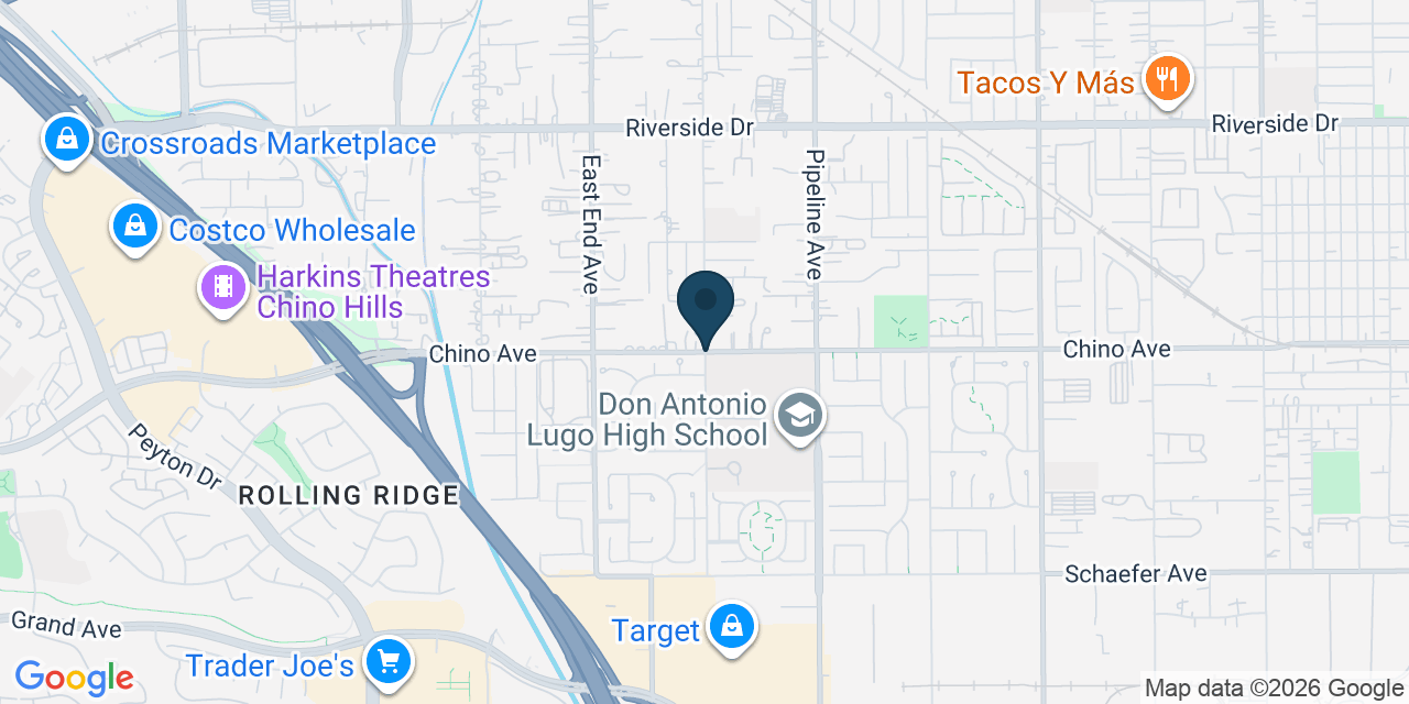 Map showing Chino, San Bernardino County, CA