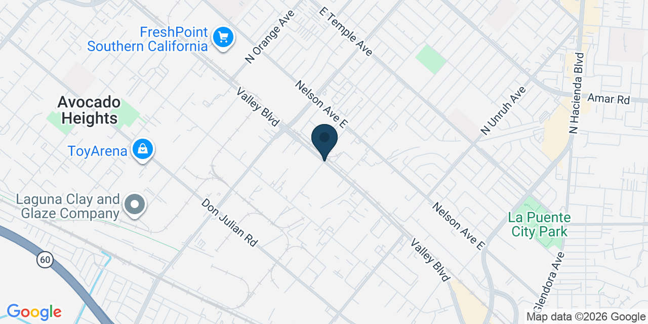 Map showing La Puente, Los Angeles County, CA