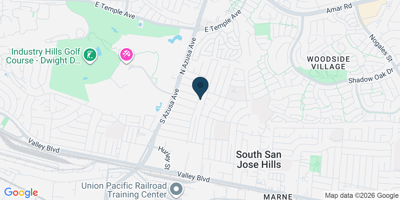 Map showing La Puente, Los Angeles County, CA