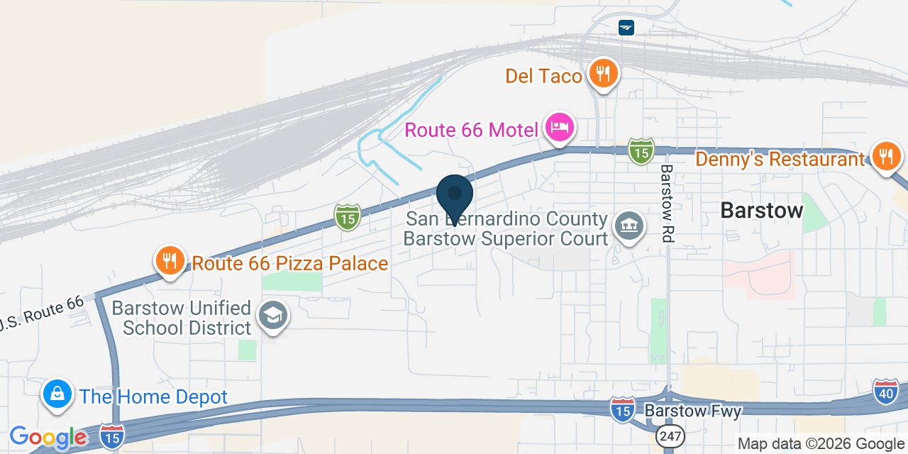 Map showing Barstow, San Bernardino County, CA