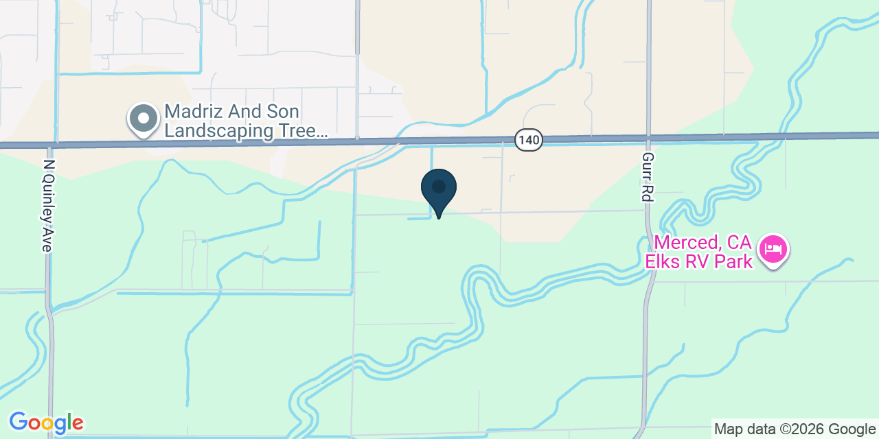 Map showing Merced, Merced County, CA