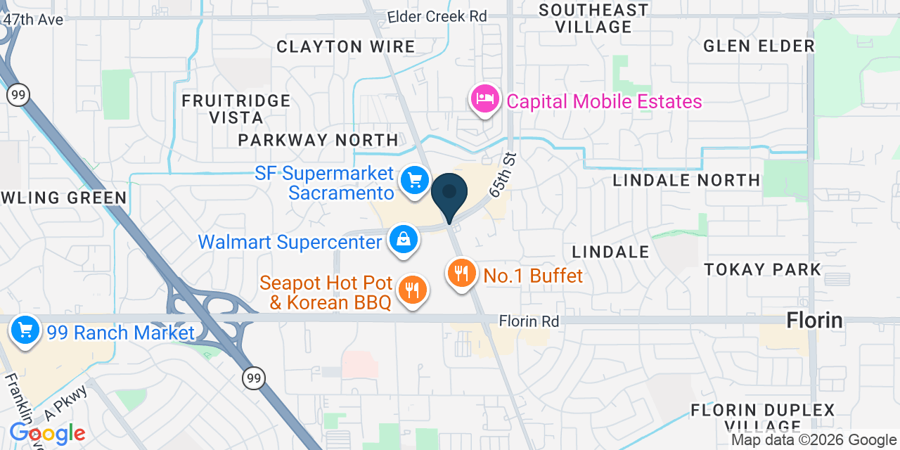Map showing Florin, Sacramento County, CA