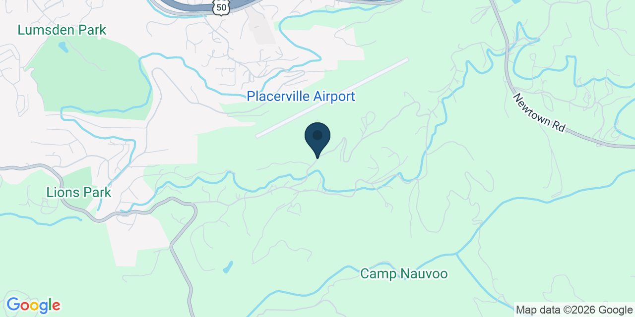 Map showing El Dorado County, CA