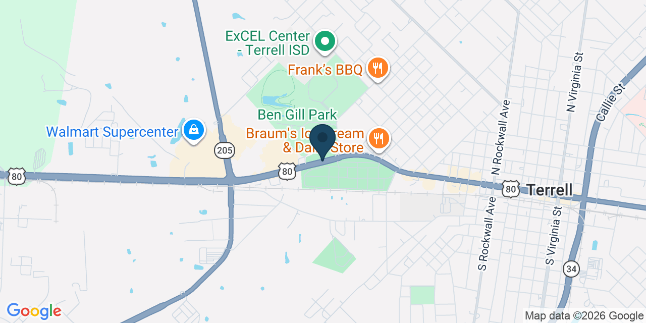 Map showing Forney, Kaufman County, TX