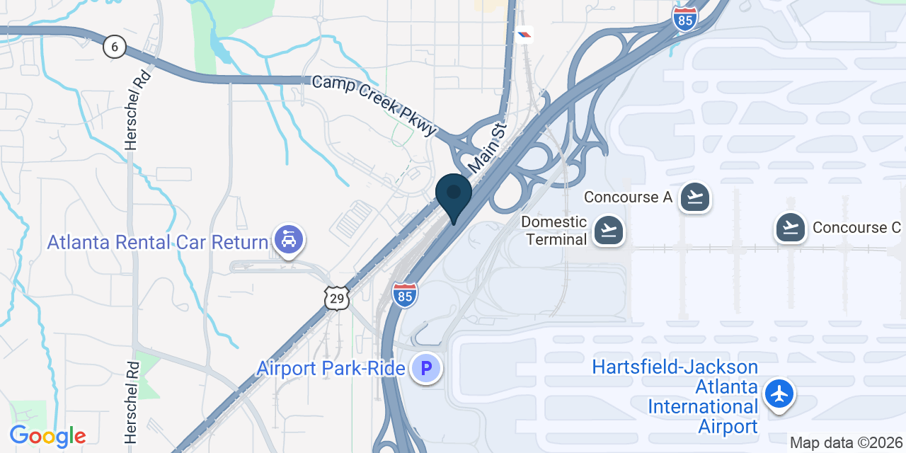 Map showing Atlanta, Fulton County, GA