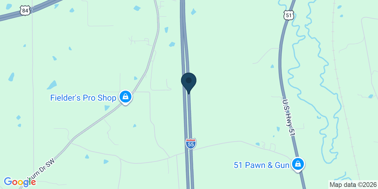 Map showing Lincoln County, MS