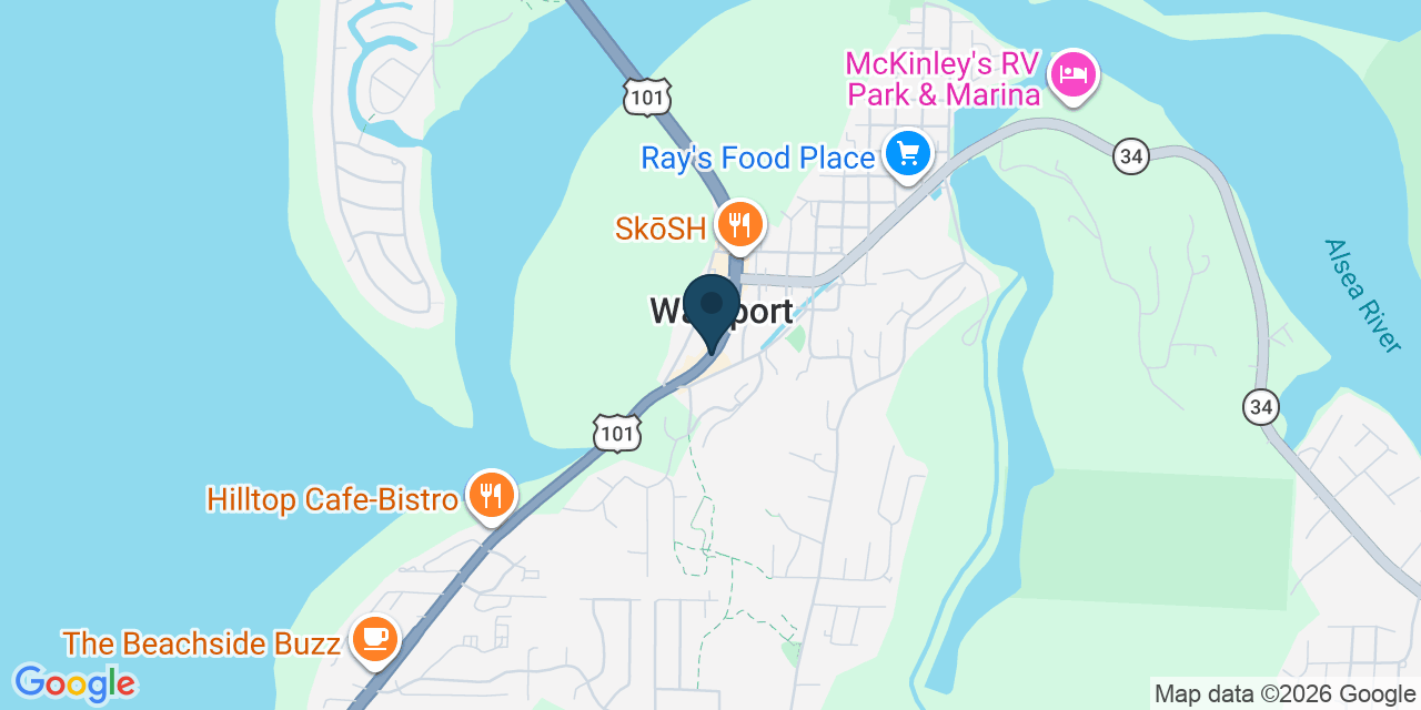 Map showing Lincoln County, OR