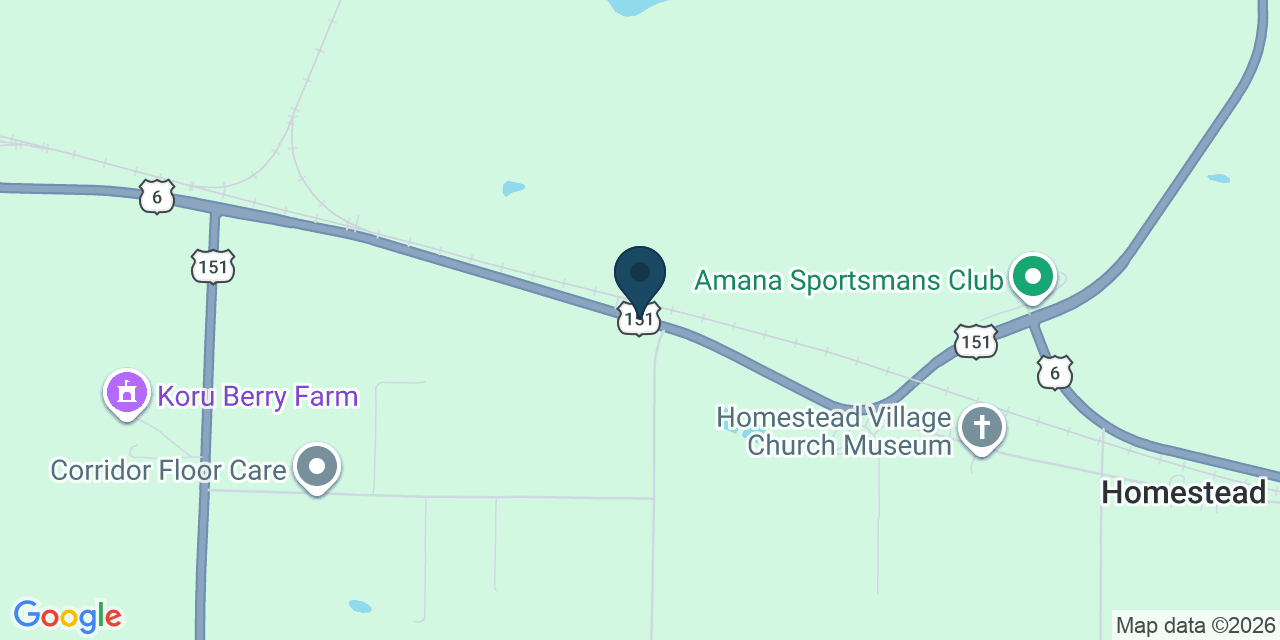 Map showing Iowa County, IA