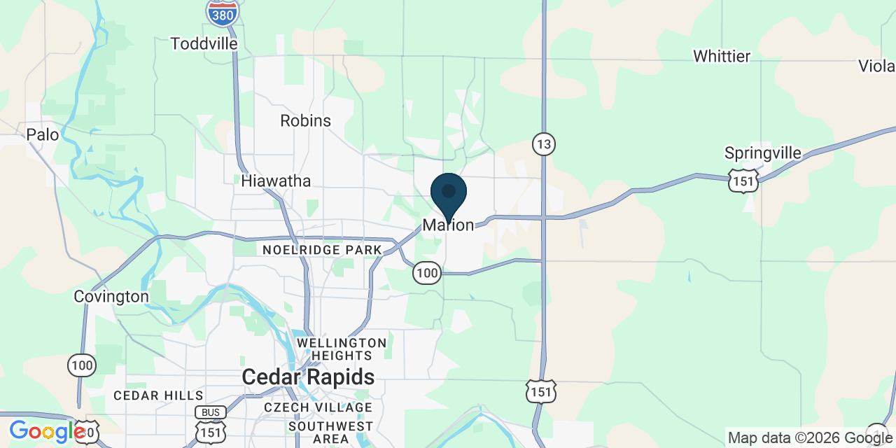 Map showing Marion, Linn County, IA