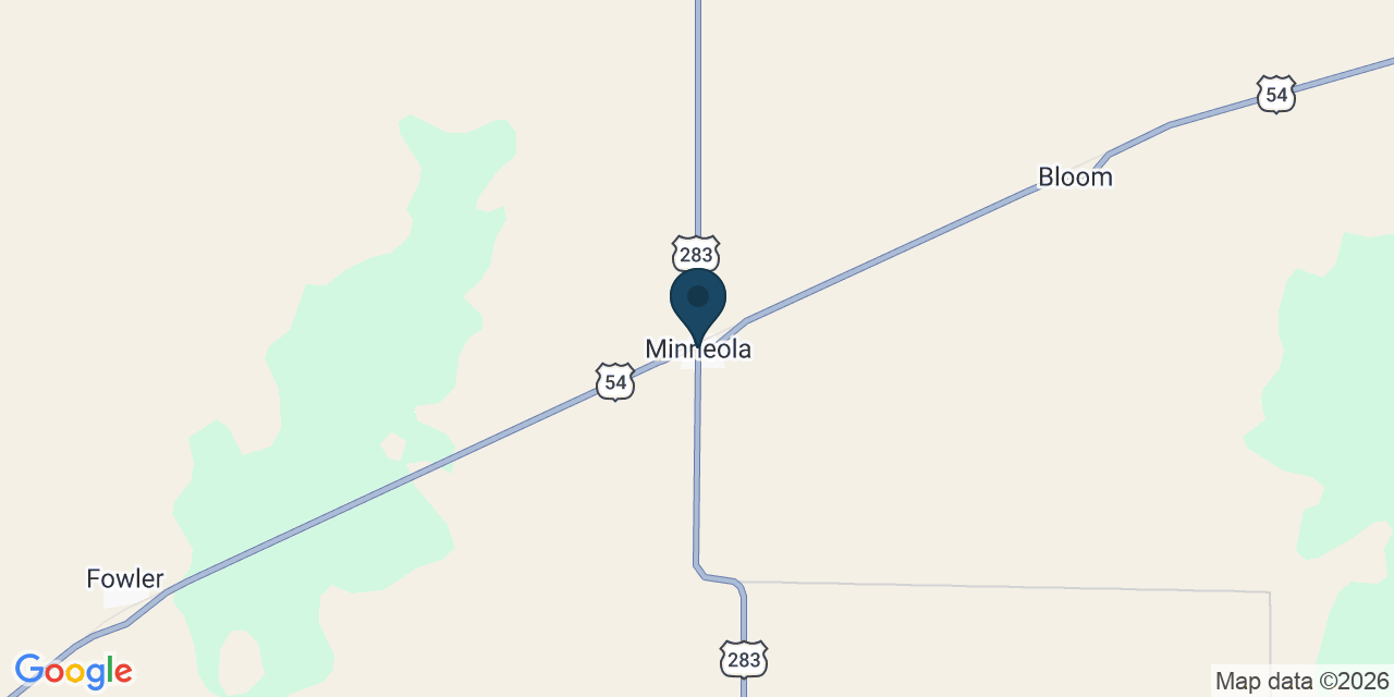 Map showing Minneola, Clark County, KS