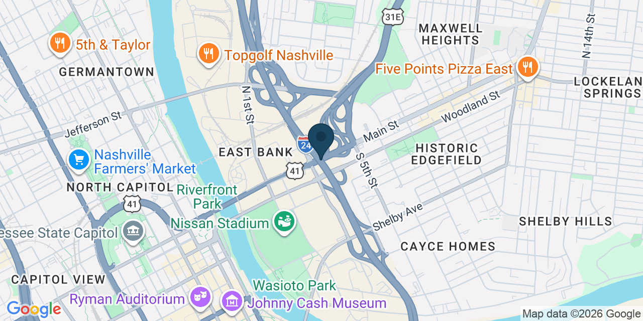 Map showing Antioch, Davidson County, TN