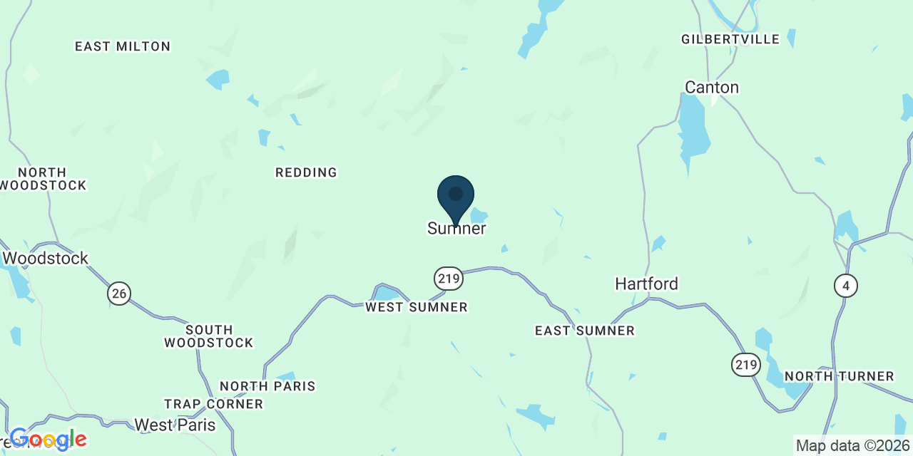 Map showing Sumner, Oxford County, ME