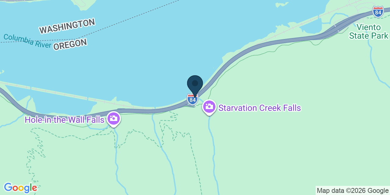 Map showing Cascade Locks, Hood River County, OR
