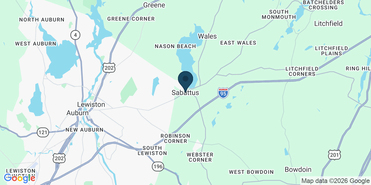 Map showing Sabattus, Androscoggin County, ME
