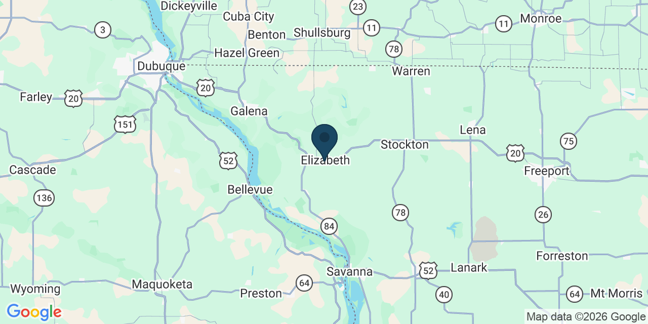 Map showing Jo Daviess County, IL