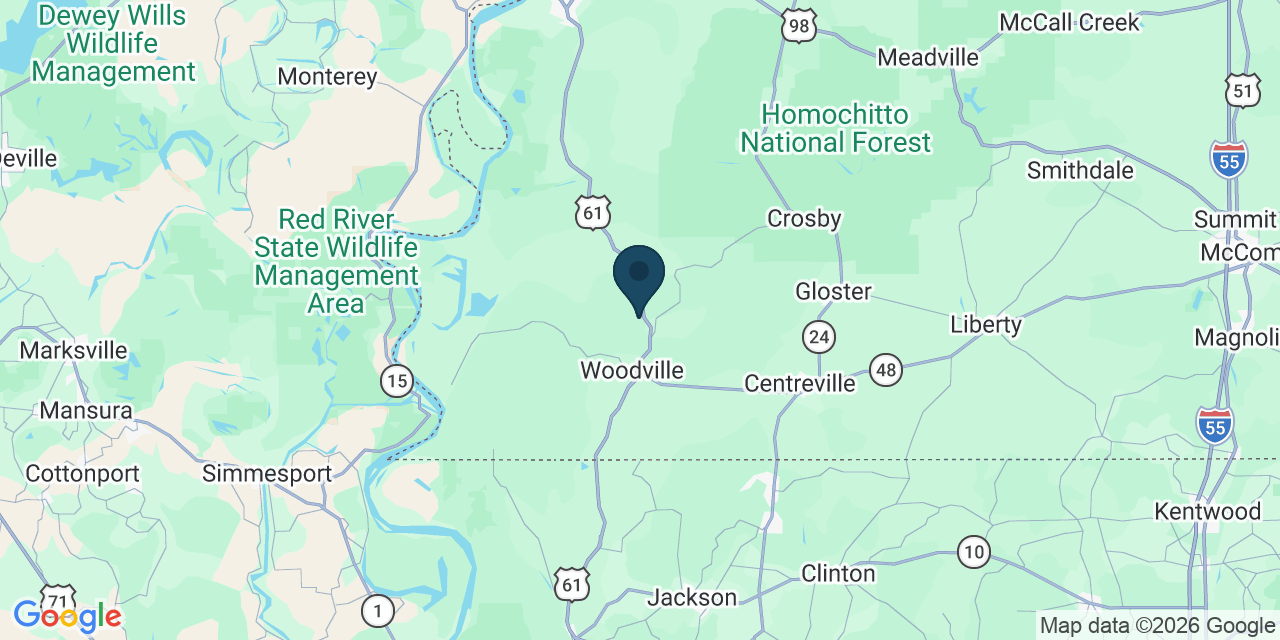 Map showing Wilkinson County, MS