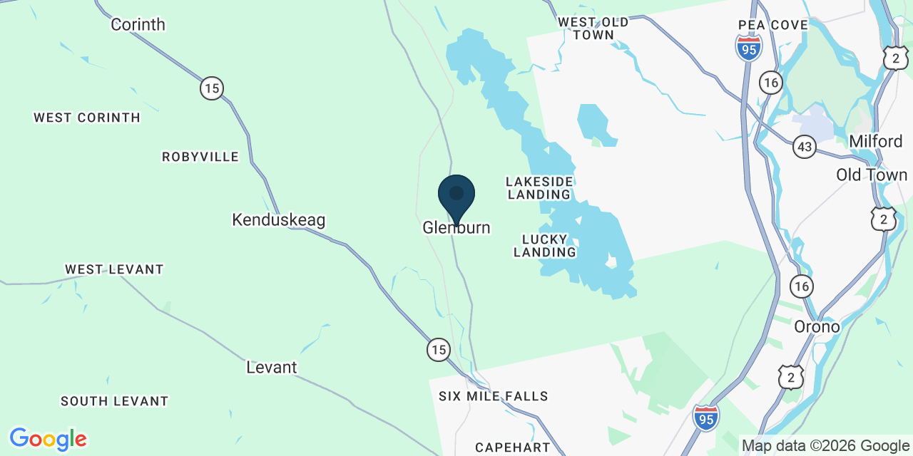 Map showing Glenburn, Penobscot County, ME