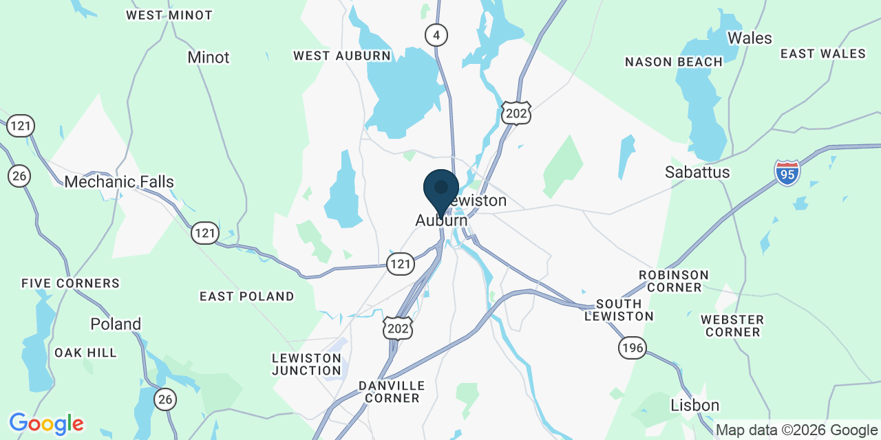 Map showing Auburn, Androscoggin County, ME