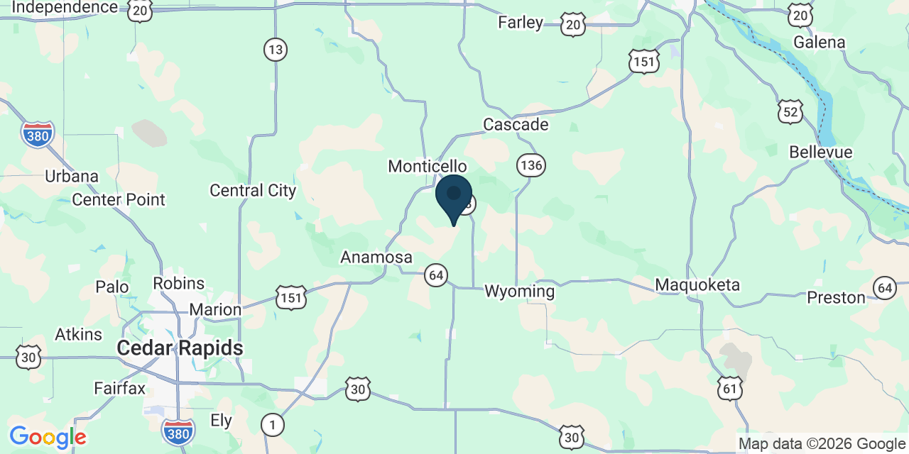 Map showing Jones County, IA