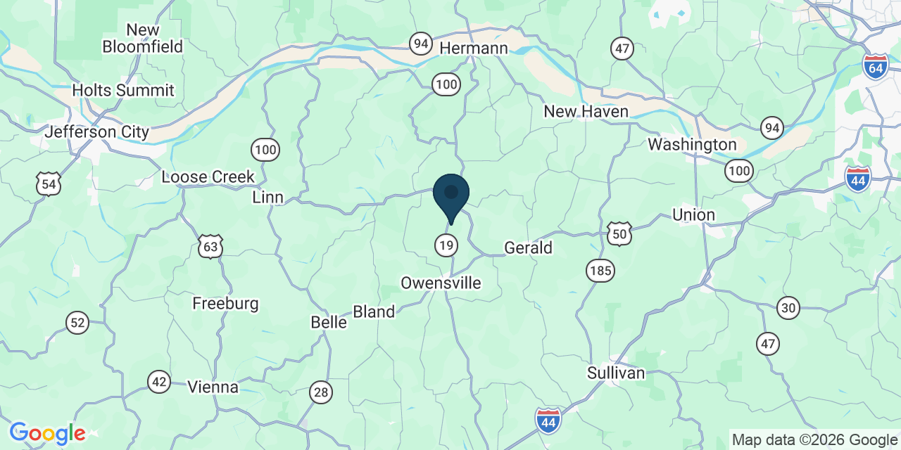 Map showing Gasconade County, MO