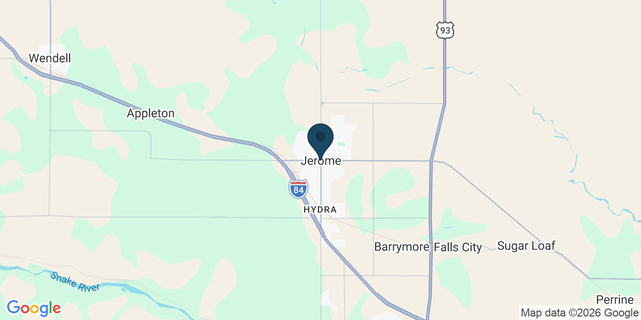 Map showing Jerome, Jerome County, ID