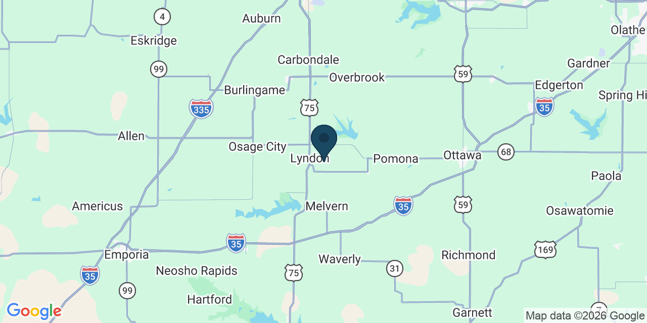 Map showing Osage County, KS