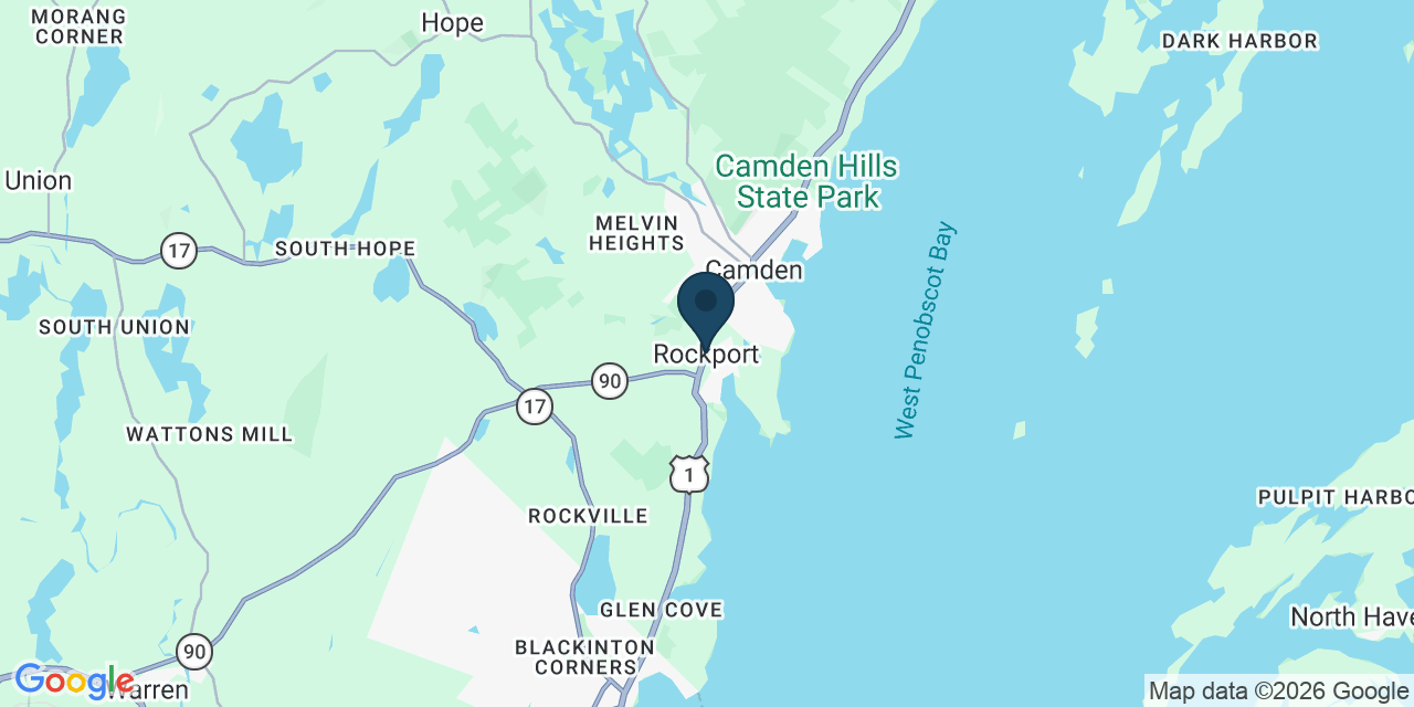 Map showing Rockport, Knox County, ME