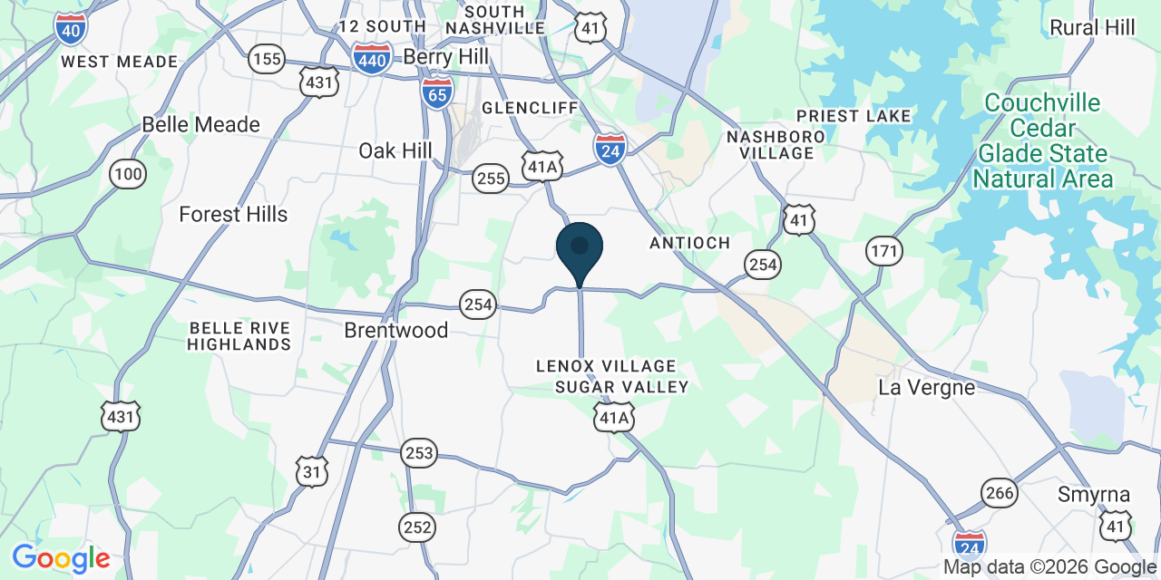 Map showing Nolensville, Davidson County, TN