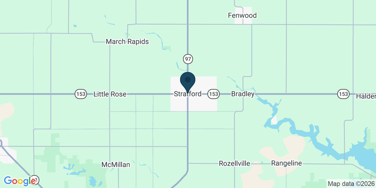 Map showing Stratford, Marathon County, WI