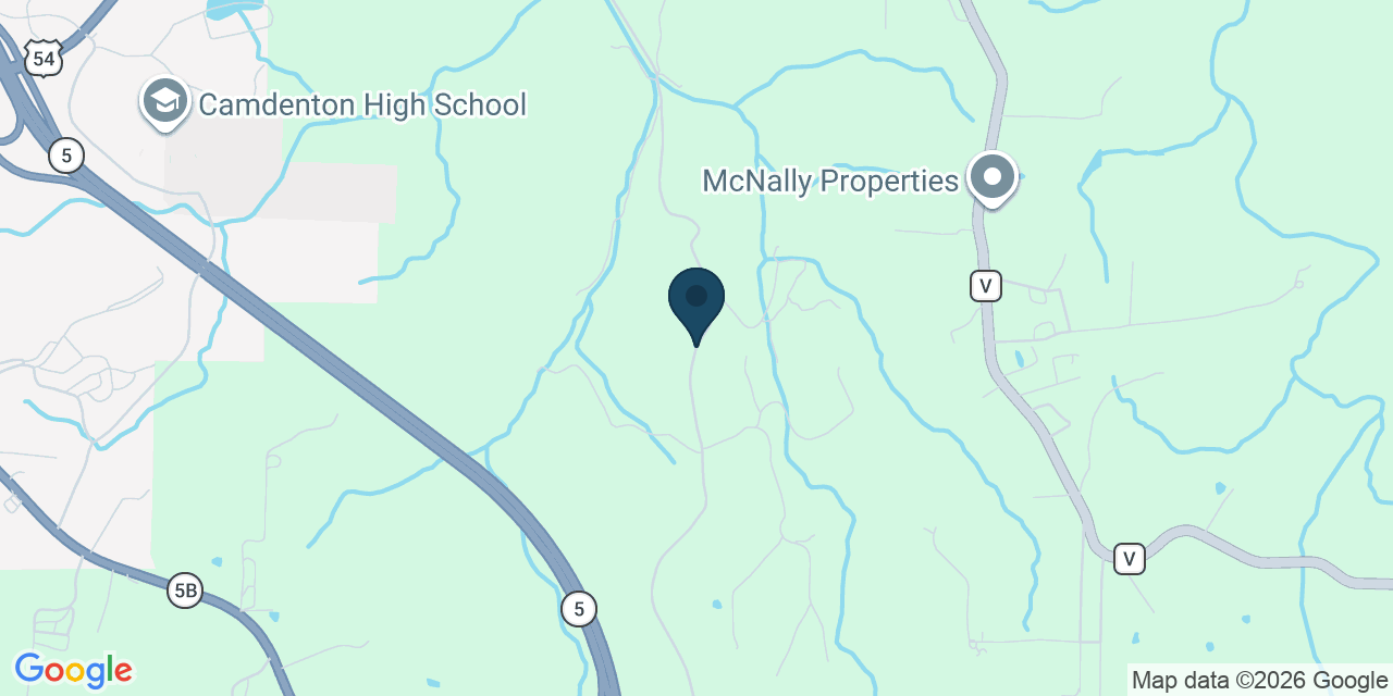 Map showing Camden County, MO